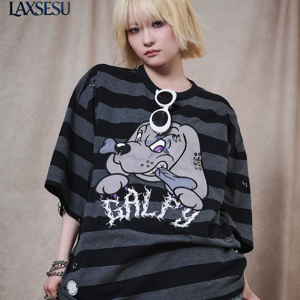 Embroidery Ring Sizes - T-shirt da donna con ricamo a