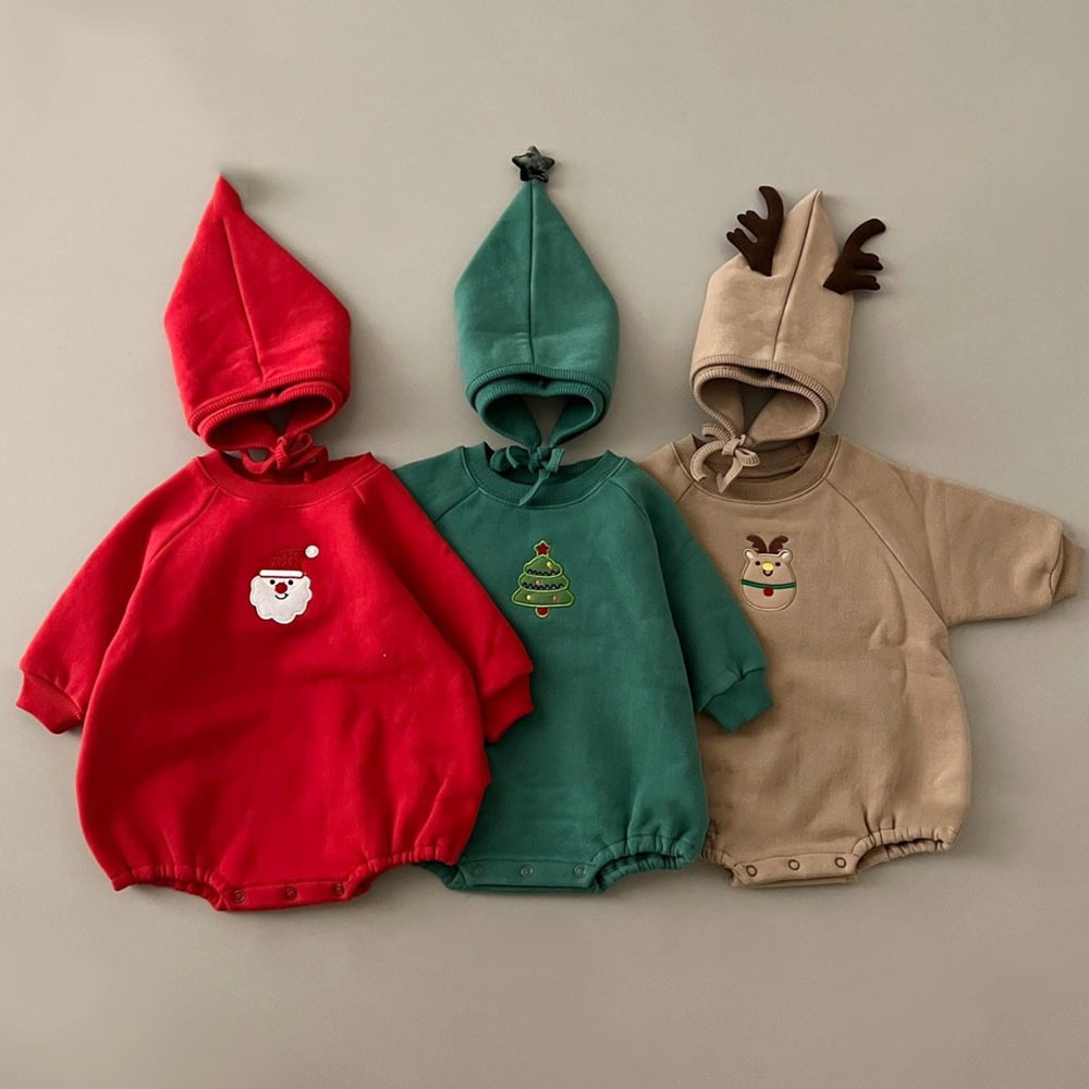 Embroidery Xmas Tree - Pagliaccetto di Natale per bambini con