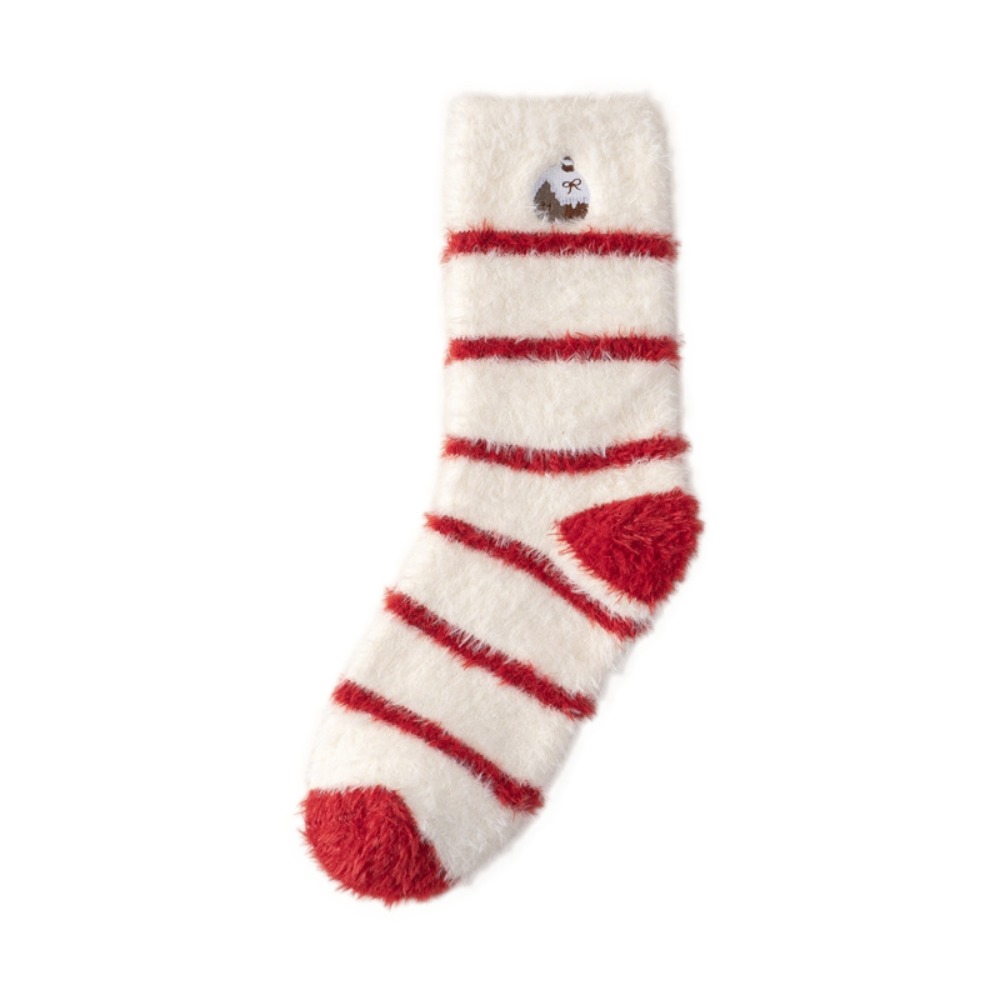 Embroidery Xmas Tree - Calze Termiche Spesse Natalizie con Motivo