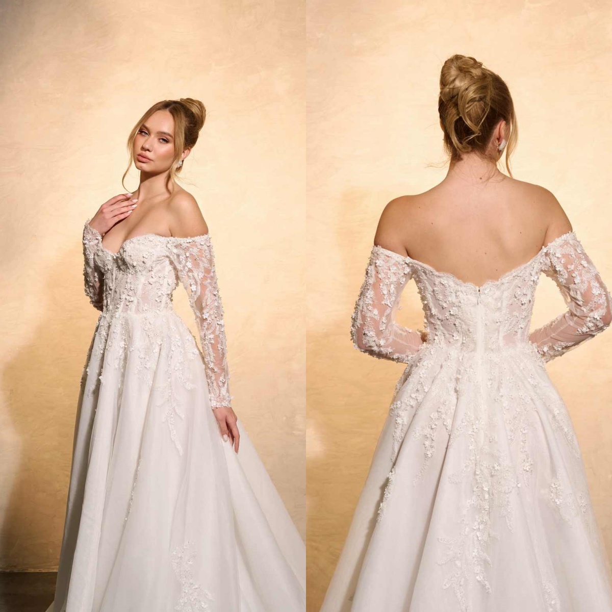 Embroidery Online Designs - Abito da sposa elegante A-Line in