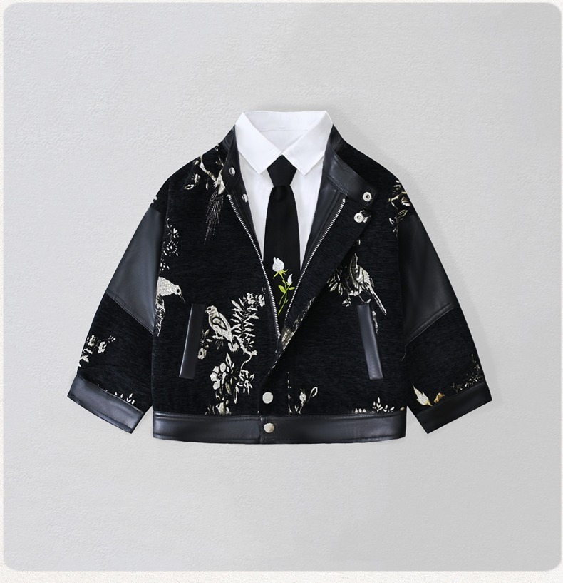 Embroidery Jacket - Gentleman Kids Ricamo Giacca da motociclista
