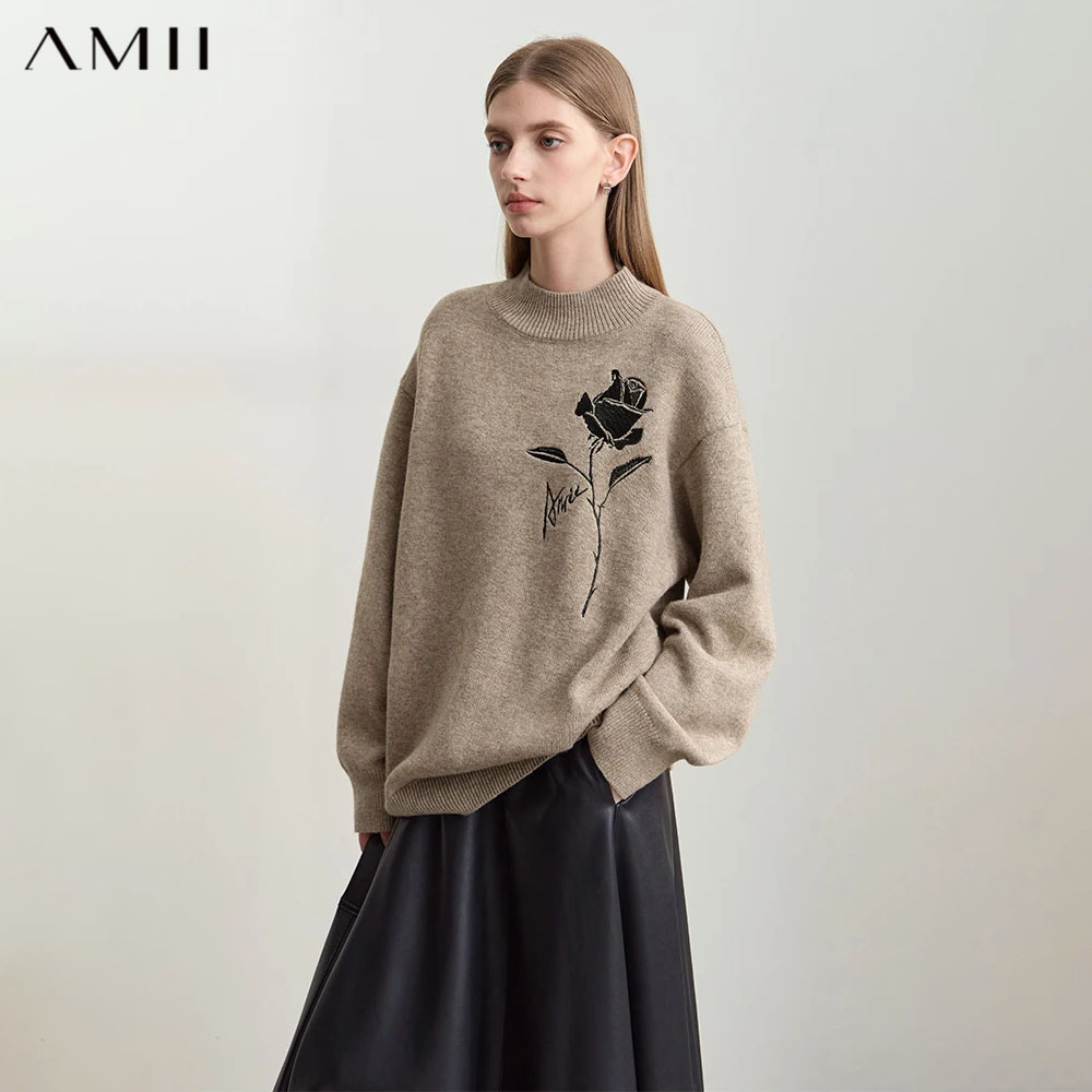 Embroidery Roses - Maglioni Amii per l'Autunno Inverno, Abbigliamento