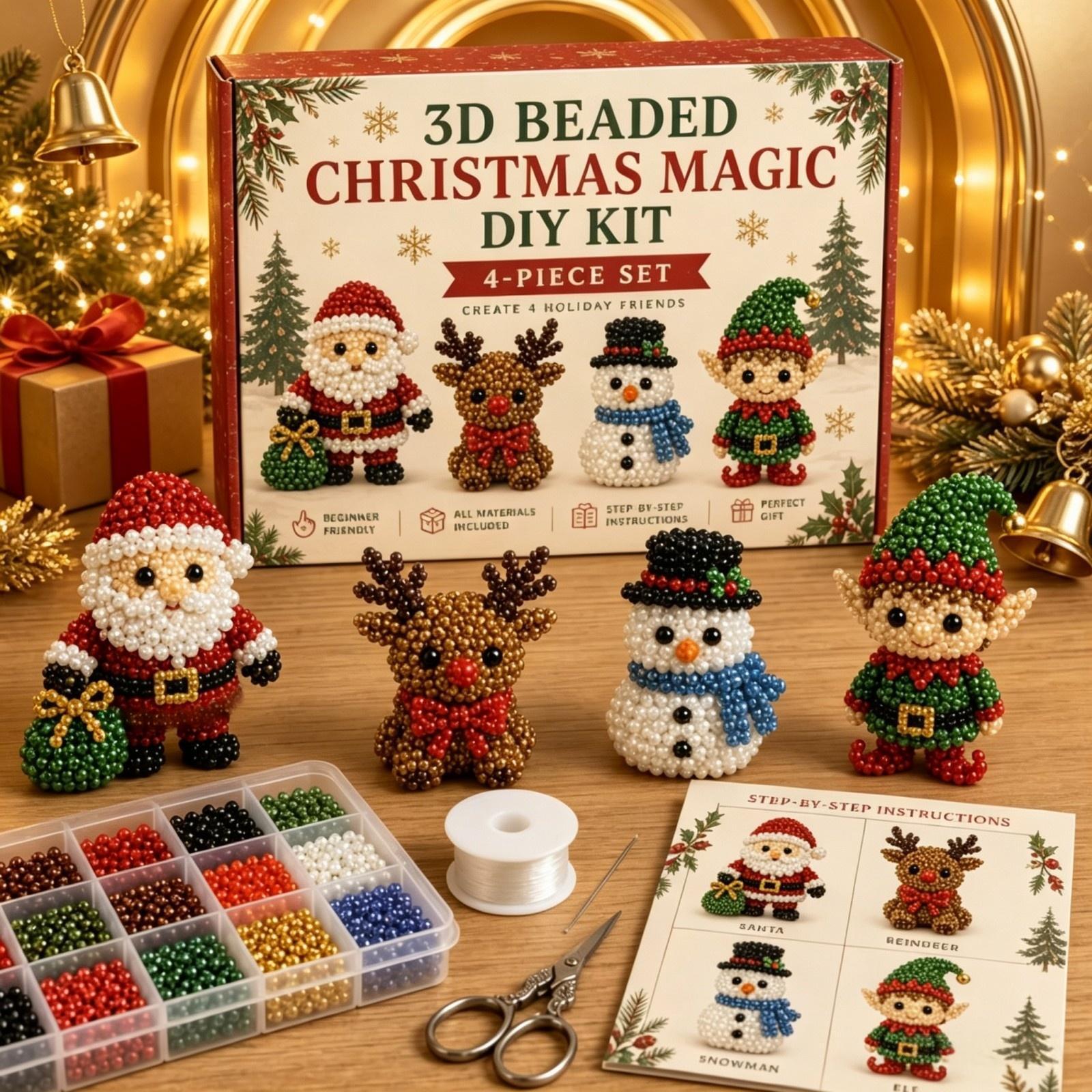 Embroidery Xmas Tree - Kit Artistico 3D con Gattino di