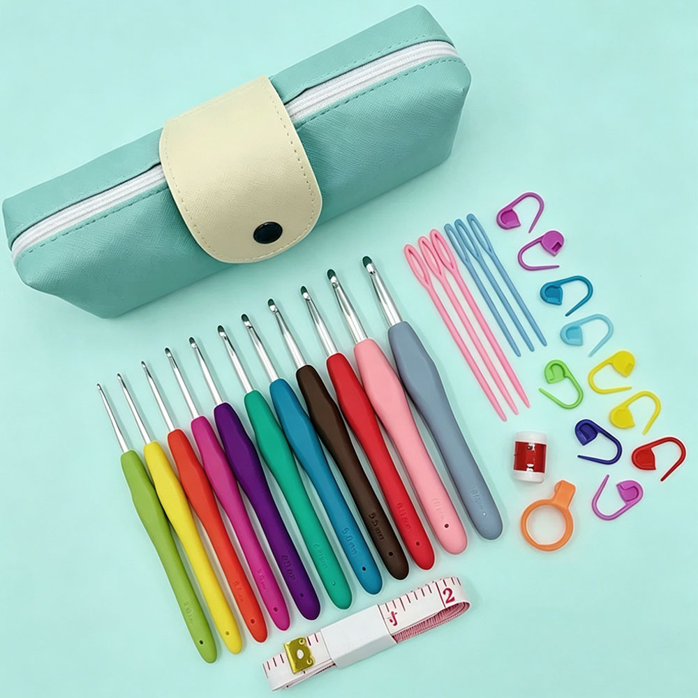 Embroidery Needle - Set di 37 uncinetti con borsa