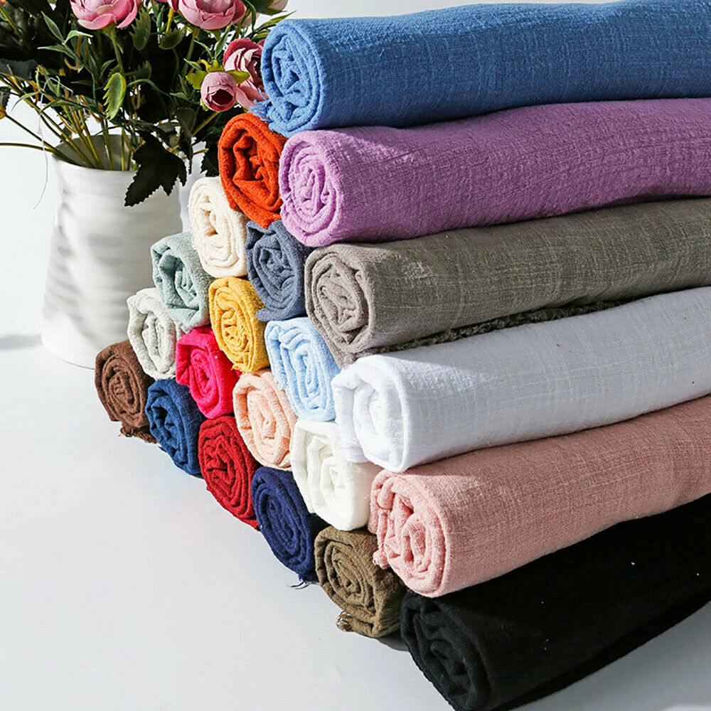Linen Fabric Natural - Tessuto Colorato Sottile in Lino Cotone
