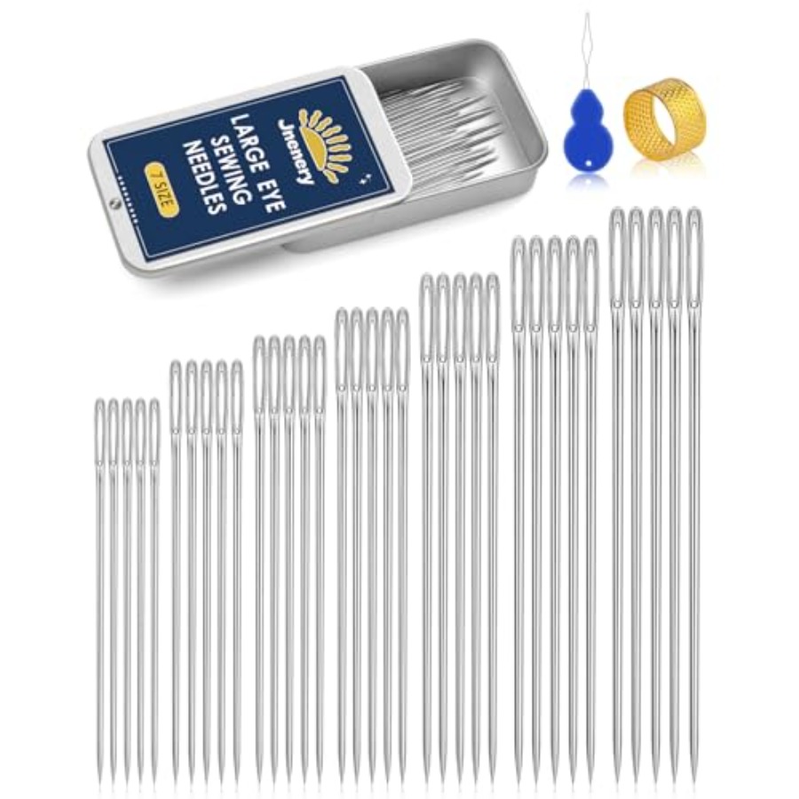 Embroidery Needle - Aghi da Cucito con Occhiello Grande,