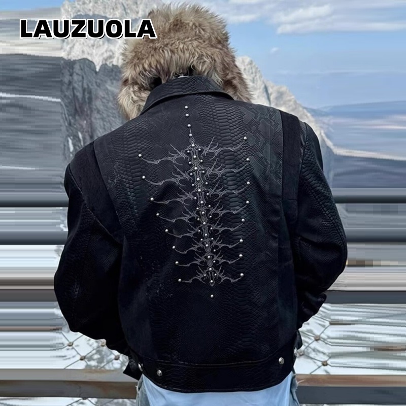 Giacca Nera da Uomo con Stampa - Embroidery Knit recensione e prezzo