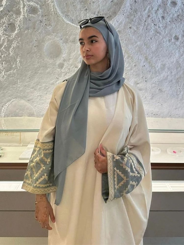 Eid ricamo Kimono Abaya Dubai  - Embroidery Kebaya recensione e prezzo