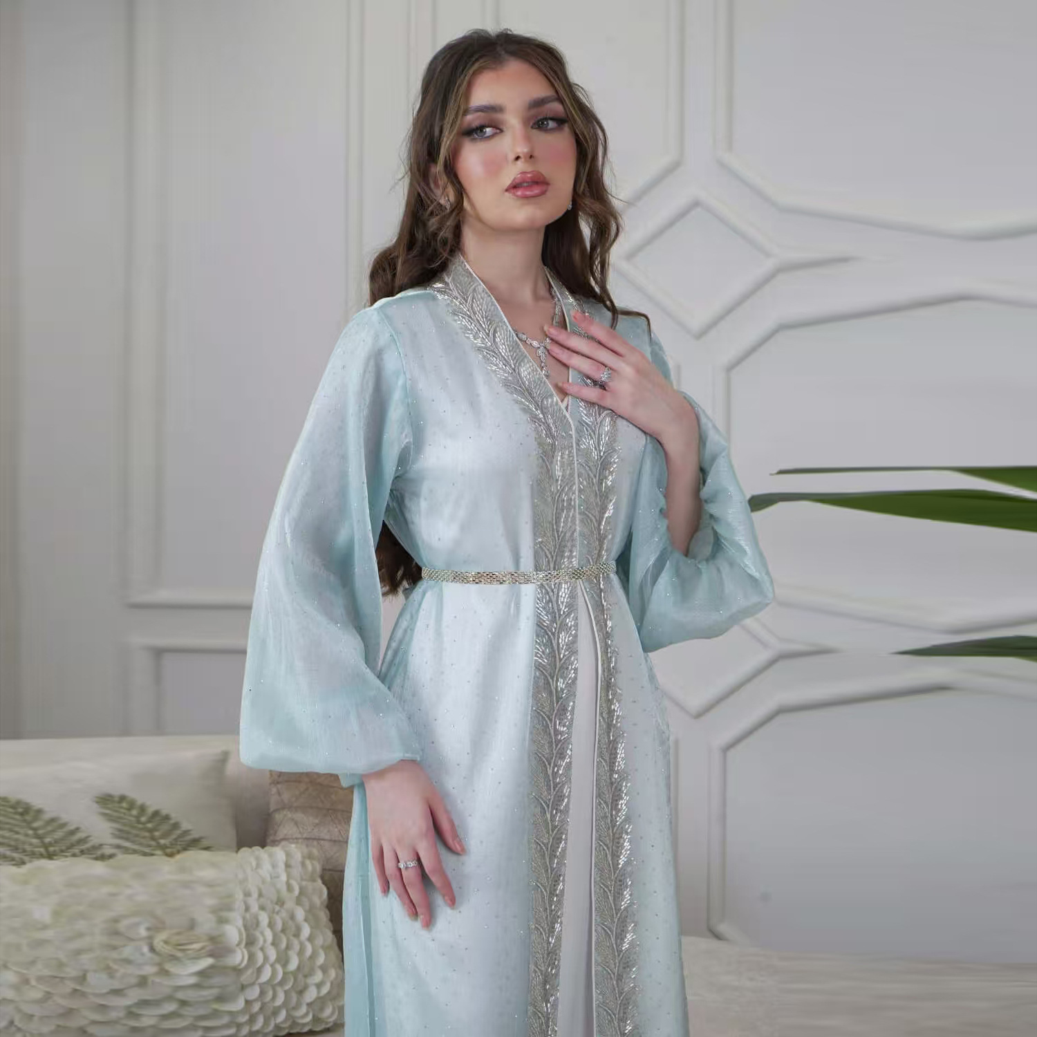 Eid Mubarak Djellaba Kimono Ca - Embroidery Kebaya recensione e prezzo