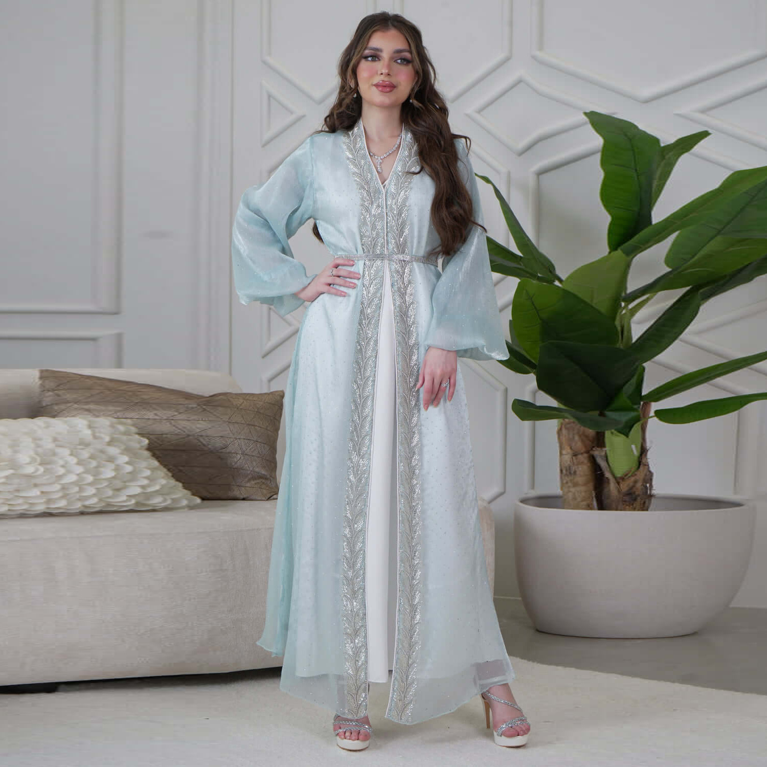 Eid Mubarak Djellaba Kimono Ca - Embroidery Kebaya recensione e prezzo