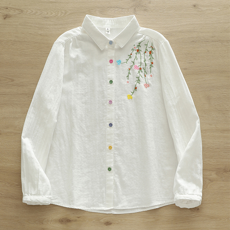 Blusa a maniche lunghe in coto - Embroidery Artist recensione e prezzo