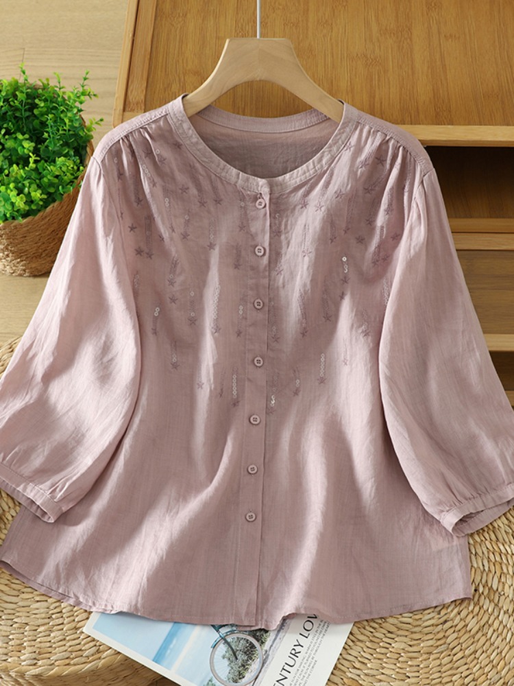 Camicia in Lino Ricamata con G - Embroidery Artist recensione e prezzo