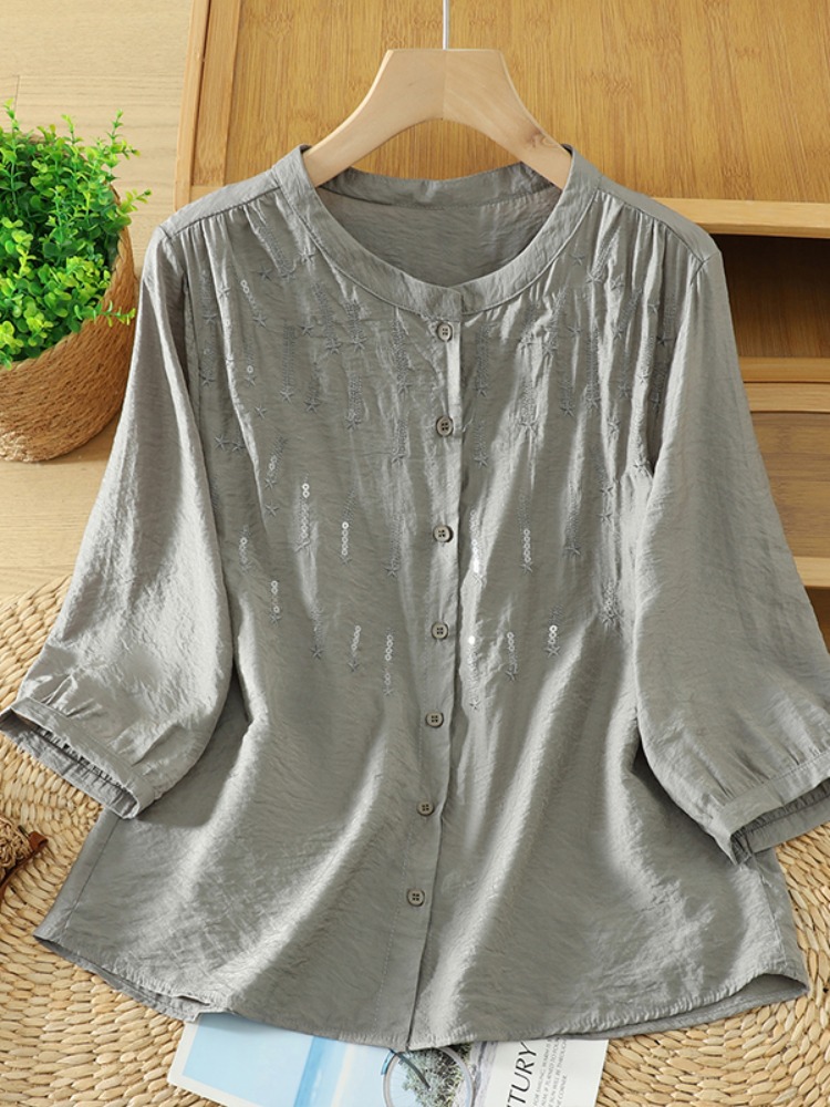 Camicia in Lino Ricamata con G - Embroidery Artist recensione e prezzo