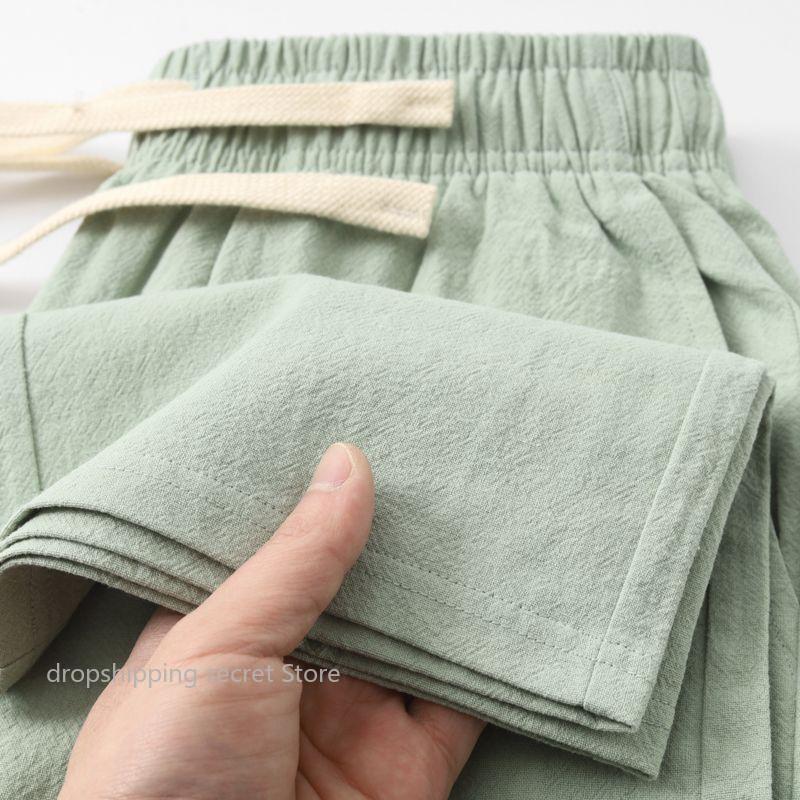 Pantaloni sportivi estivi in p - Linen Fabric Natural recensione e prezzo