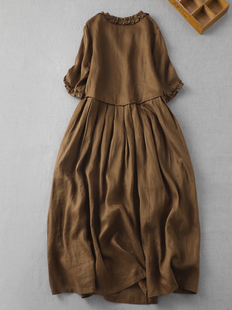 Gonna midi da donna in lino ti - Linen Fabric Natural recensione e prezzo