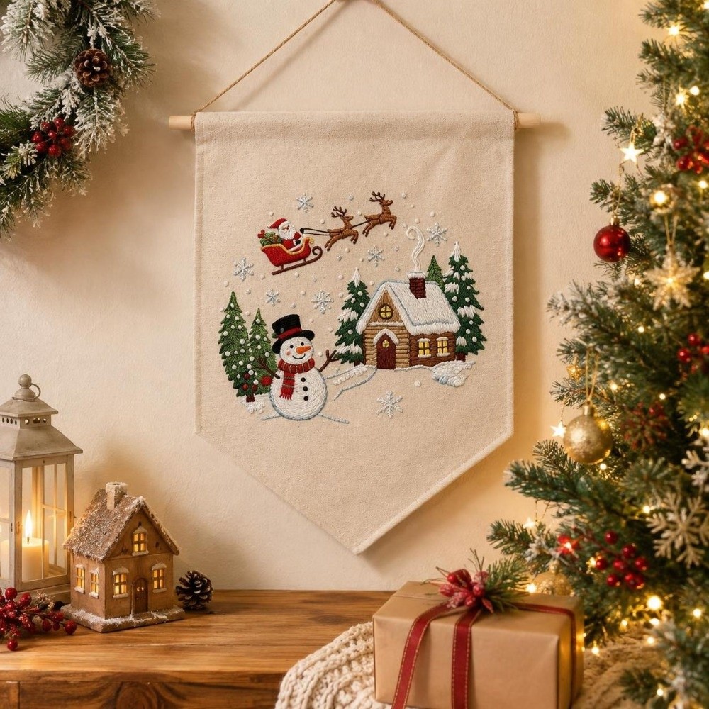 Kit di ricamo natalizio fatto  - Embroidery Xmas Tree recensione e prezzo