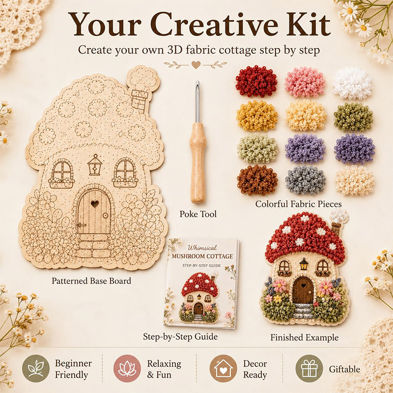 Kit Fai-da-Te Casa dei Funghi  - Embroidery Needle recensione e prezzo