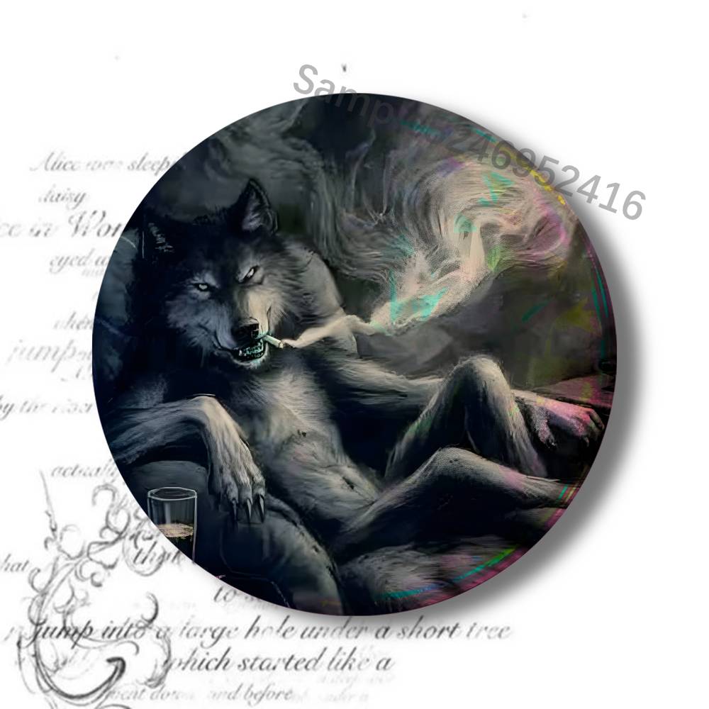 S-Sigma Wolf Alpha Button Pin  - Embroidery Alpha recensione e prezzo