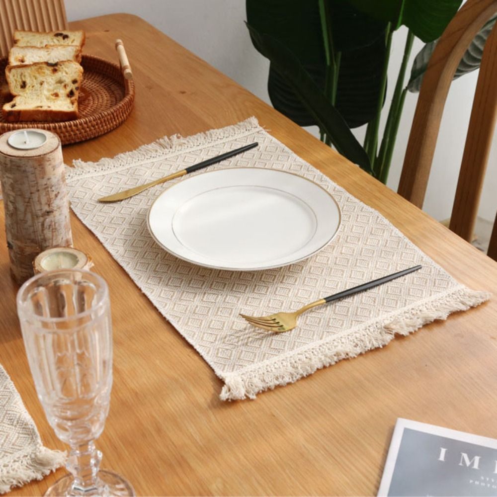 1 pz creativo quadrato tavolo  - Linen Fabric Natural recensione e prezzo