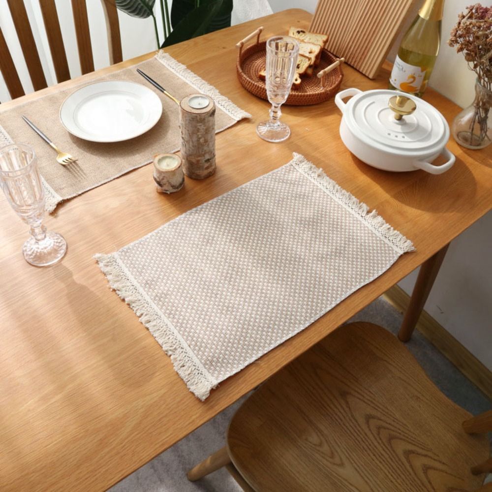 1 pz creativo quadrato tavolo  - Linen Fabric Natural recensione e prezzo
